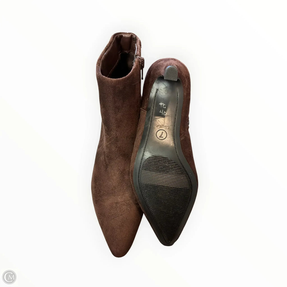 Boots Ankle Heels By Universal Thread In Brown, Size: 7