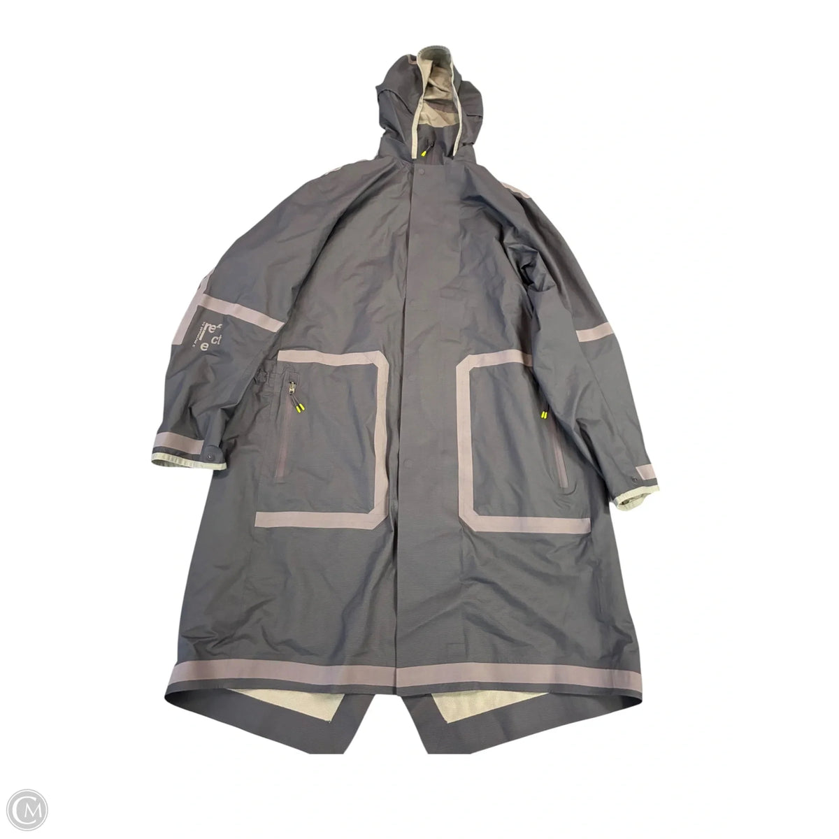 Coat Raincoat By Lululemon In Grey, Size: L