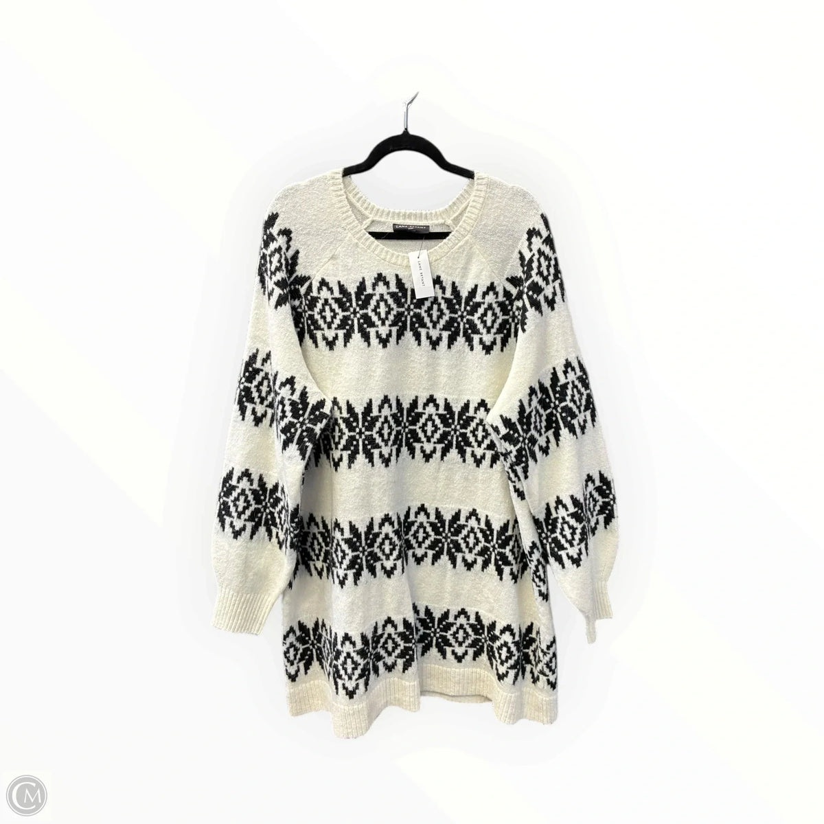 Sweater By Lane Bryant In Black & Cream, Size: 2x