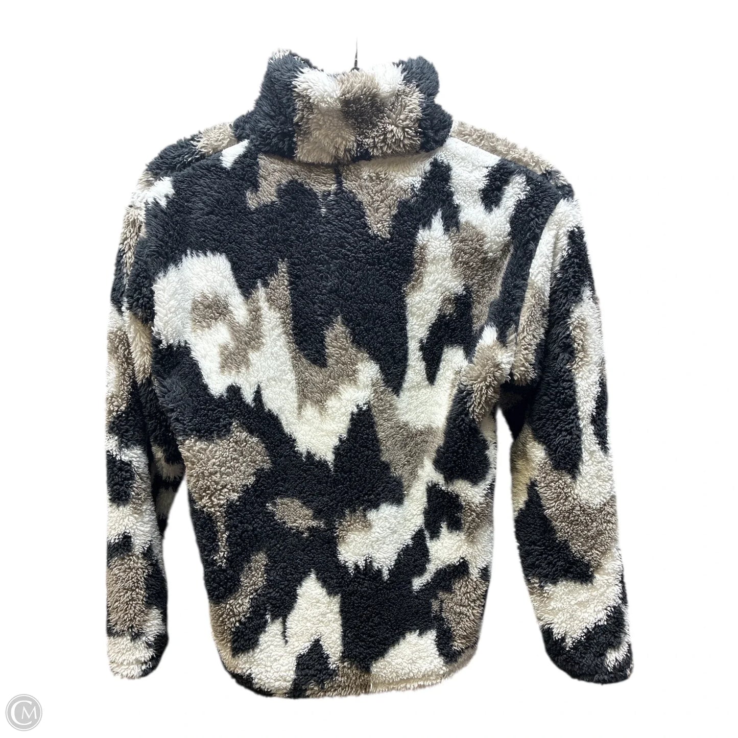 Jacket Fleece By Eddie Bauer In Black & Grey, Size: Xs