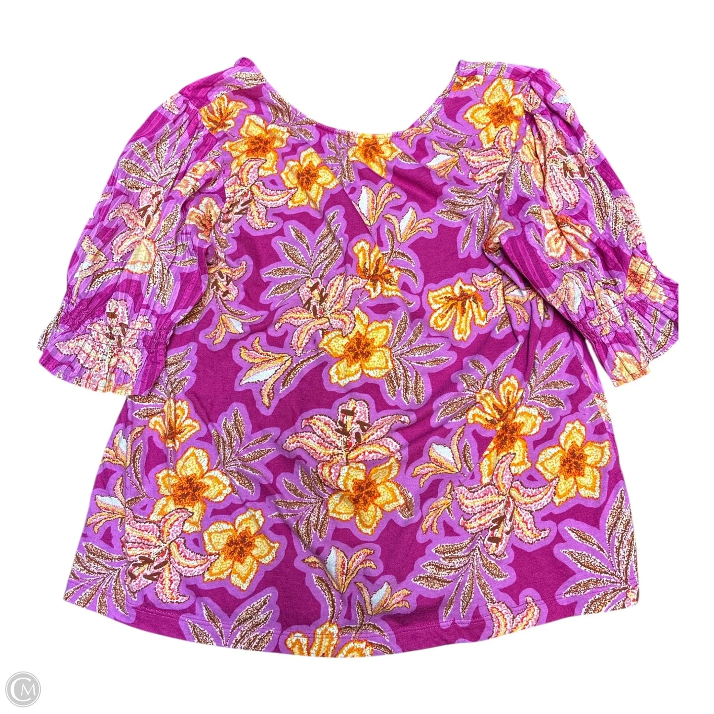 Blouse Short Sleeve By Loft In Pink, Size: Xs