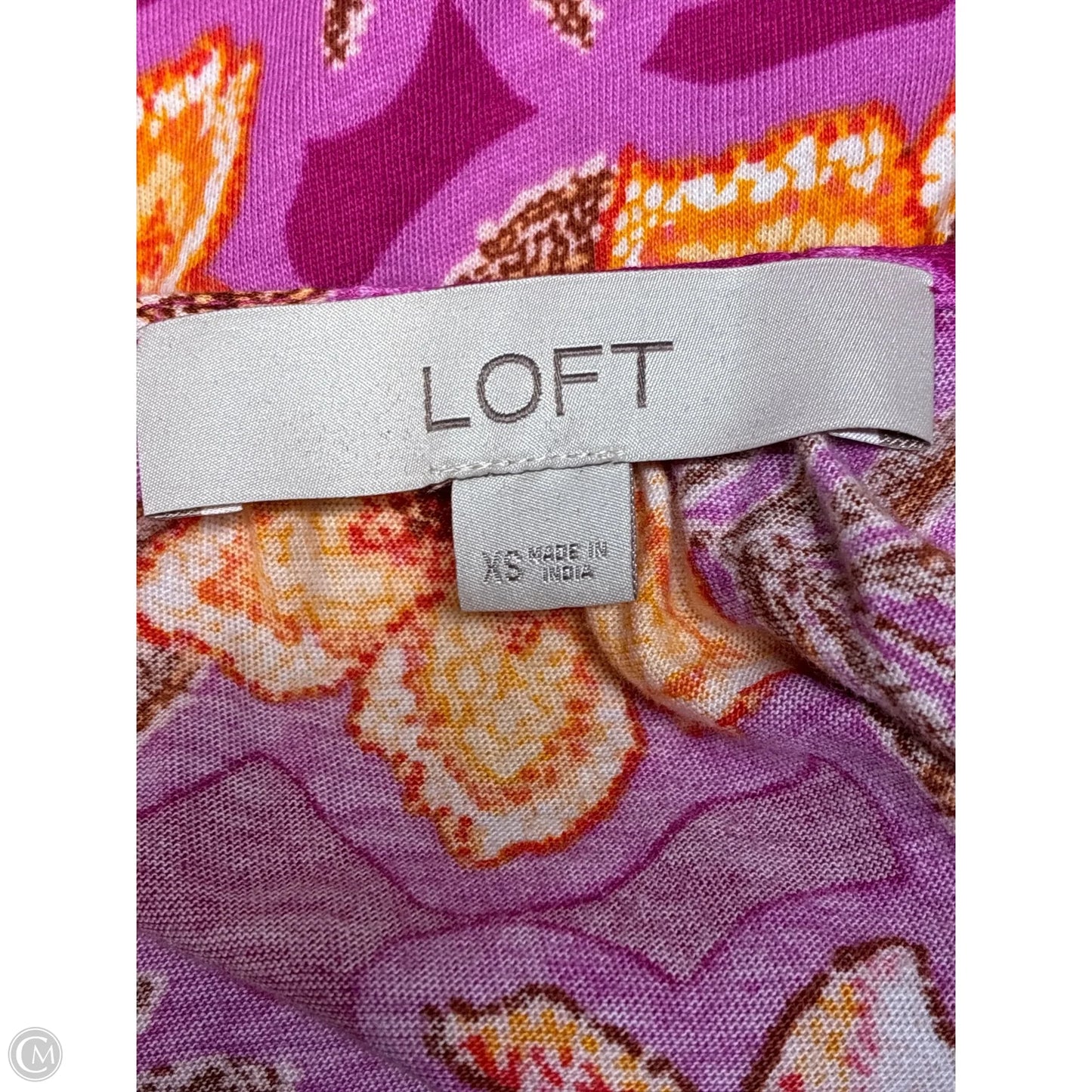 Blouse Short Sleeve By Loft In Pink, Size: Xs