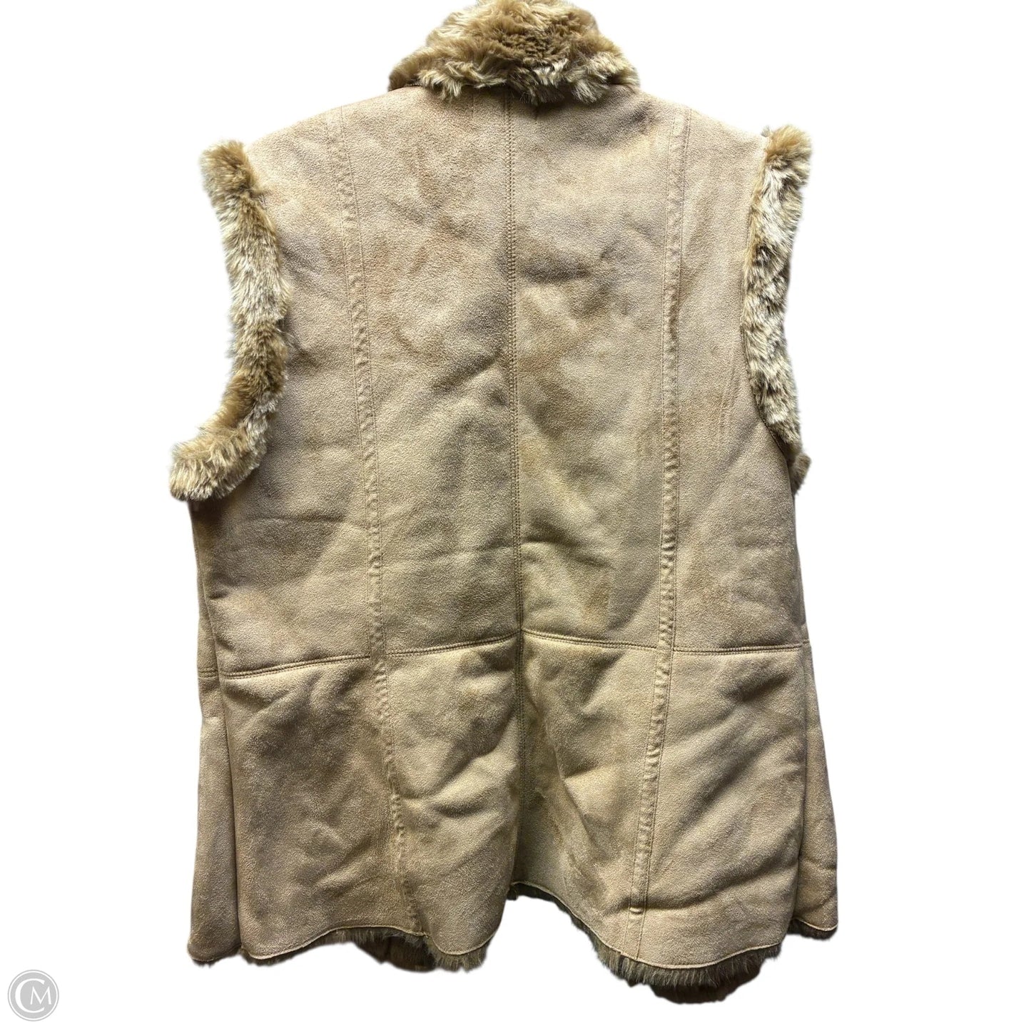 Vest Faux Fur & Sherpa By Tweeds In Brown, Size: L