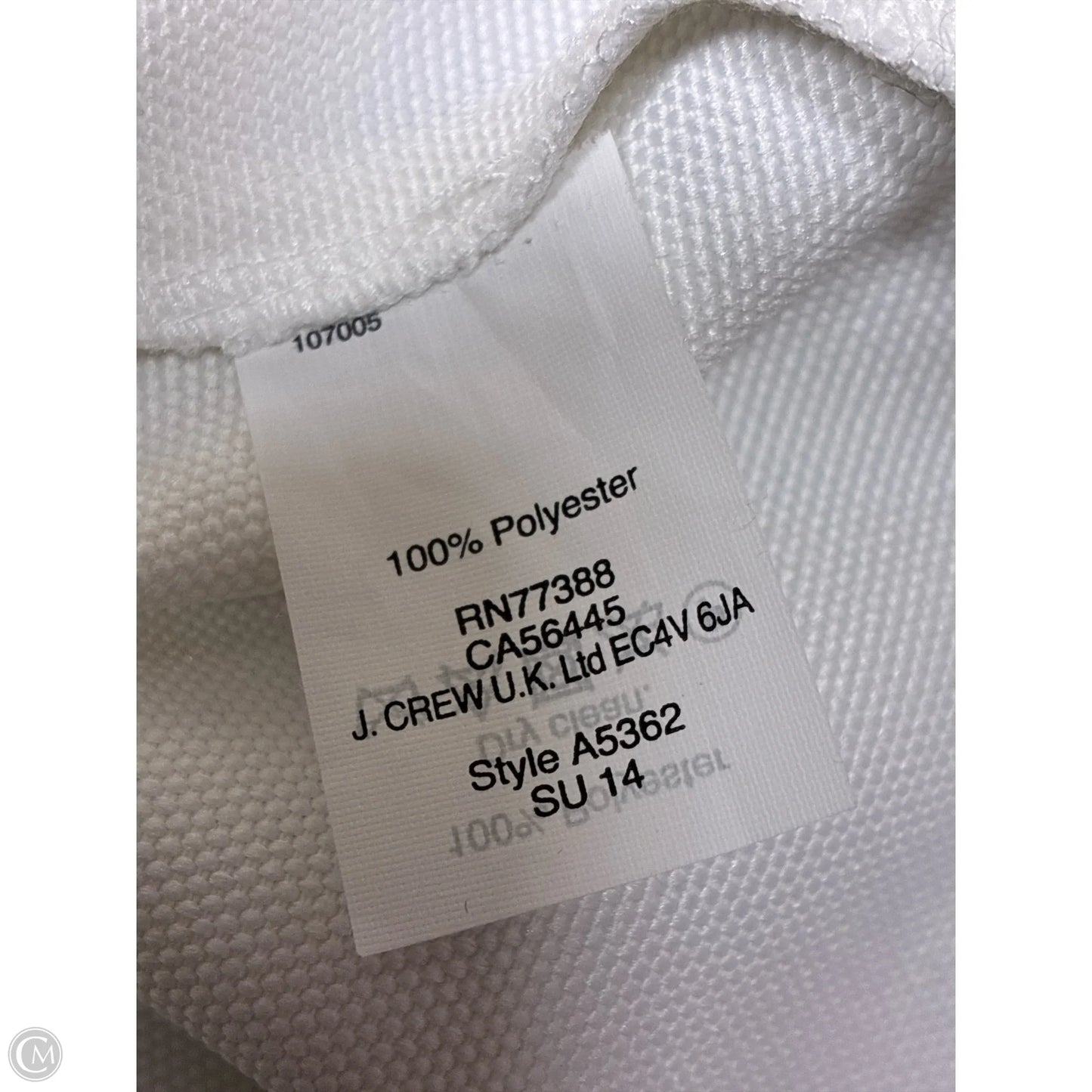 Top Short Sleeve By J. Crew In Green & White, Size: Xs