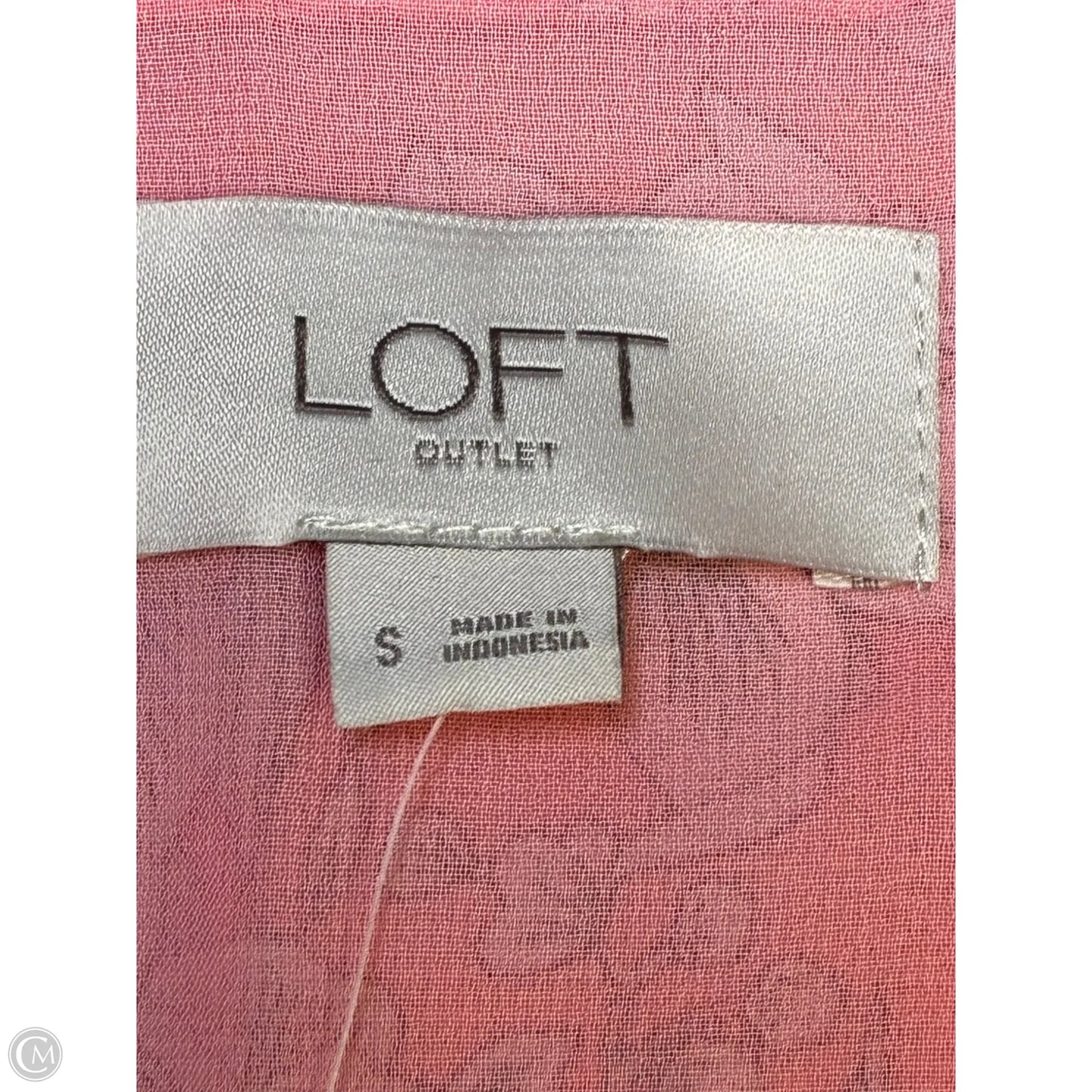 Top Sleeveless By Loft In Pink, Size: S