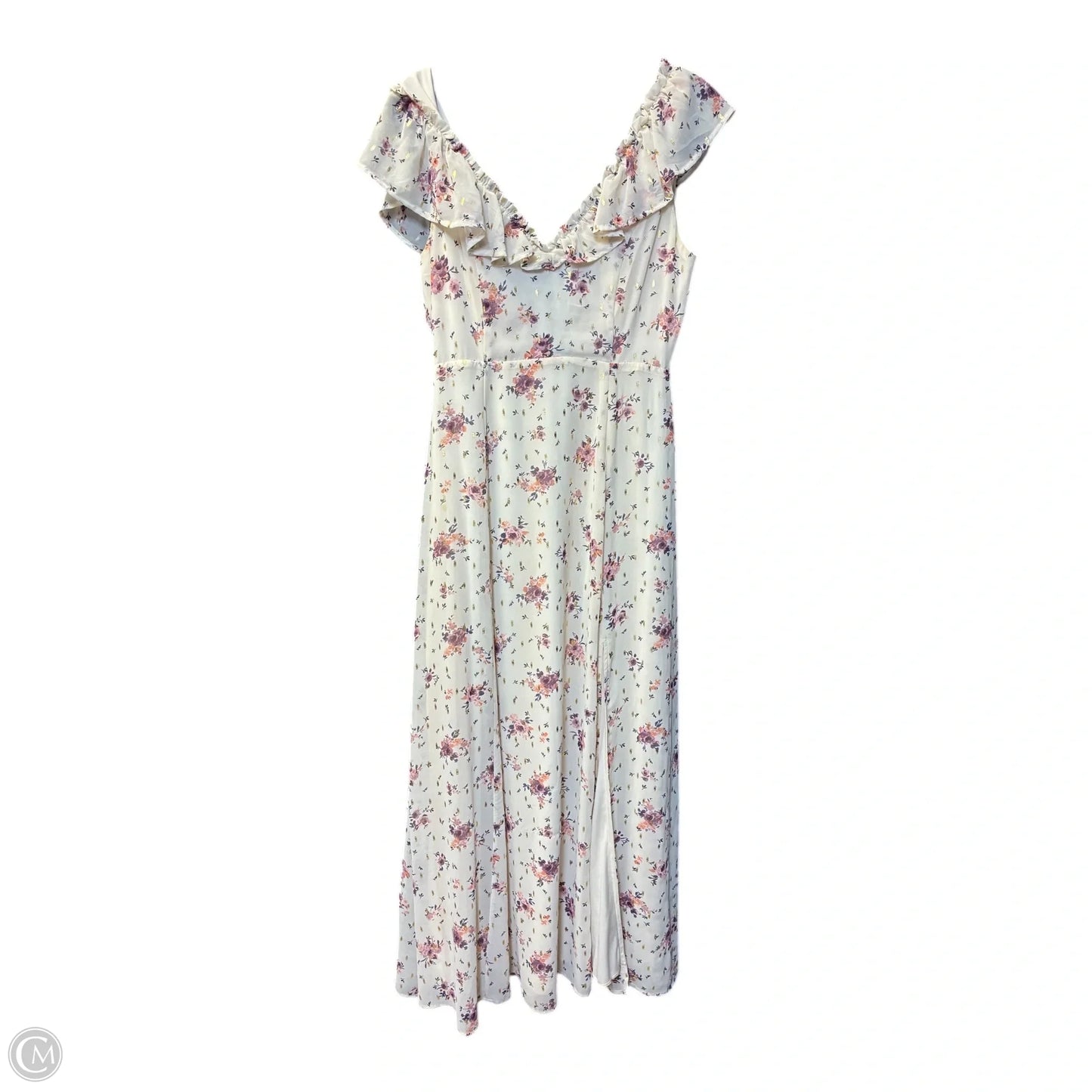 Dress Casual Maxi By Miami In Cream, Size: S