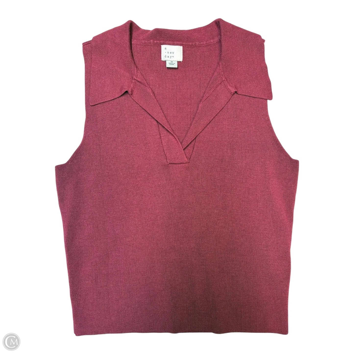Top Sleeveless By A New Day In Red, Size: M