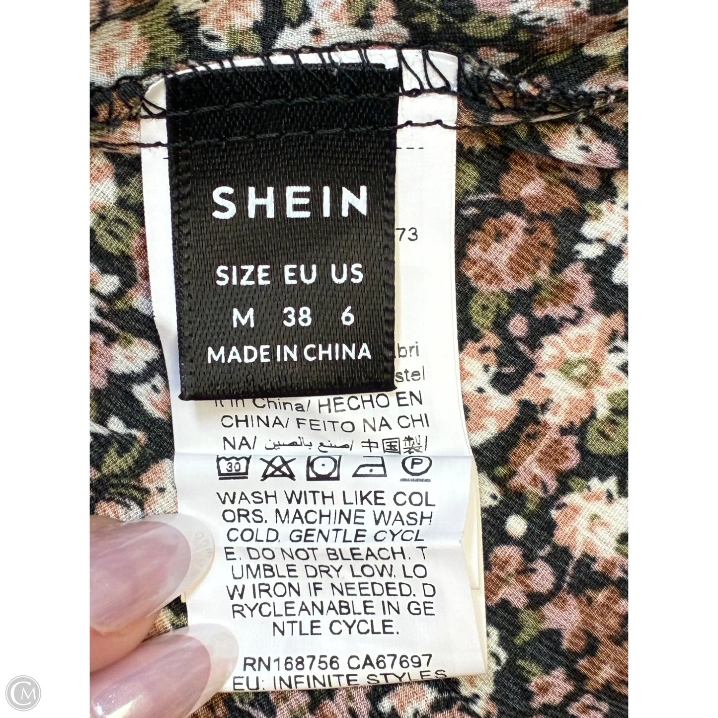 Dress Casual Short By Shein In Floral Print, Size: M