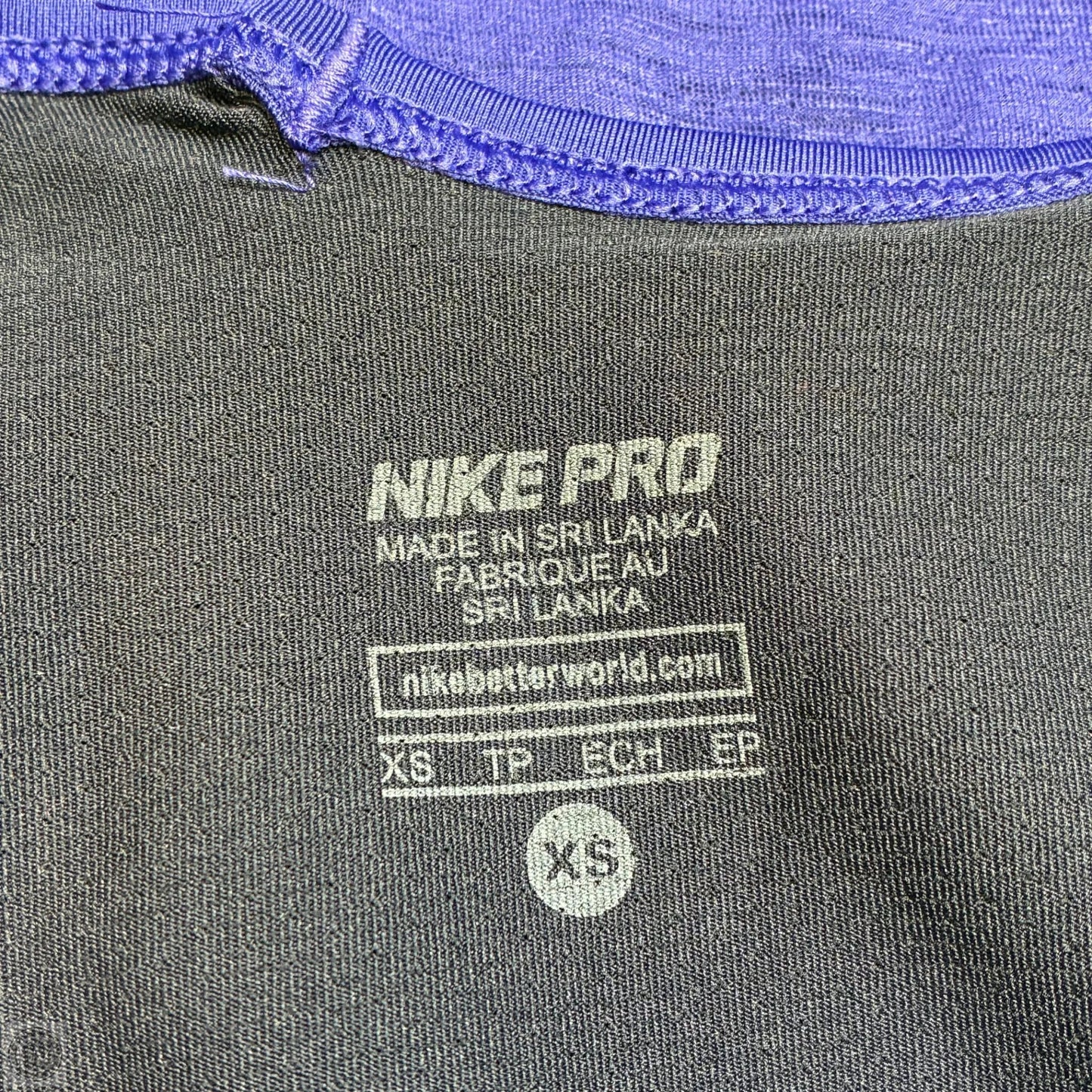 Athletic Tank Top By Nike In Black & Blue, Size: Xs