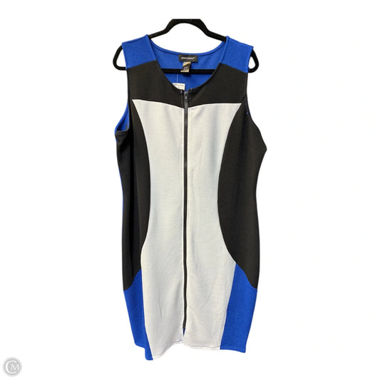 Dress Casual Short By Ashley Stewart In Black & Blue, Size: 2x