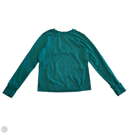 Athletic Top Long Sleeve Crewneck By Lululemon In Green, Size: M