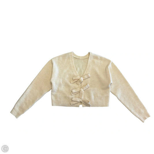 Sweater Cardigan By Mable In Cream, Size: S