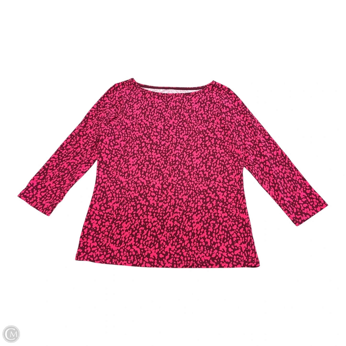 Top 3/4 Sleeve Basic By Talbots In Pink, Size: S