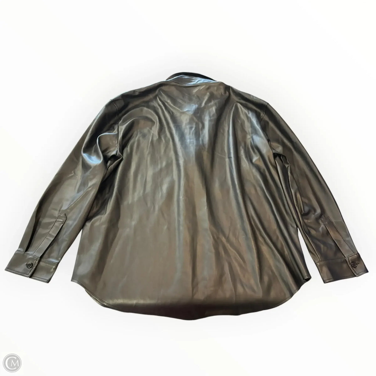 Jacket Shirt By Clothes Mentor In Black, Size: Xl
