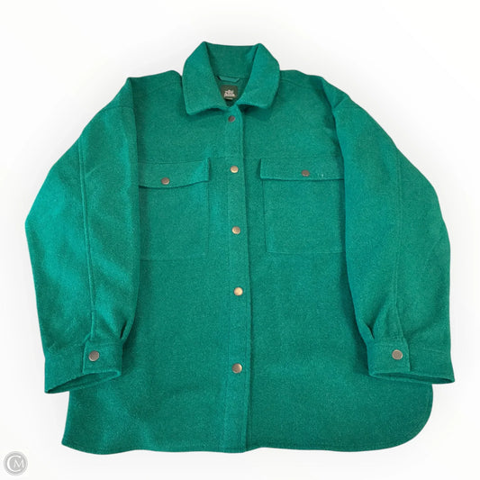 Jacket Shirt By Wild Fable In Green, Size: Xxl