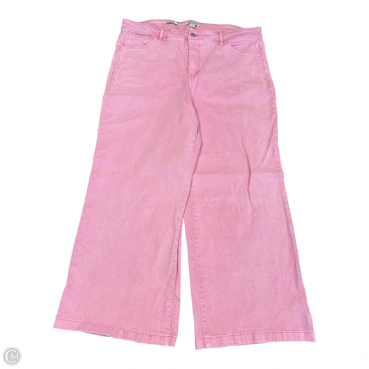 Jeans Wide Leg By Ava & Viv In Pink, Size: 20
