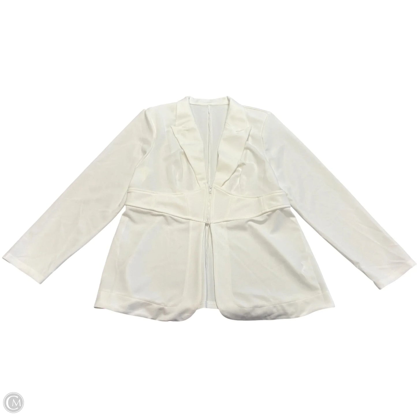 Blazer By Clothes Mentor In White, Size: 4