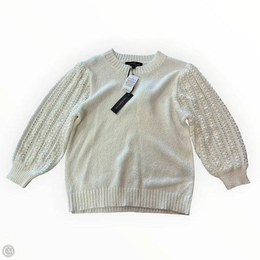 Sweater By Clothes Mentor In Ivory, Size: L
