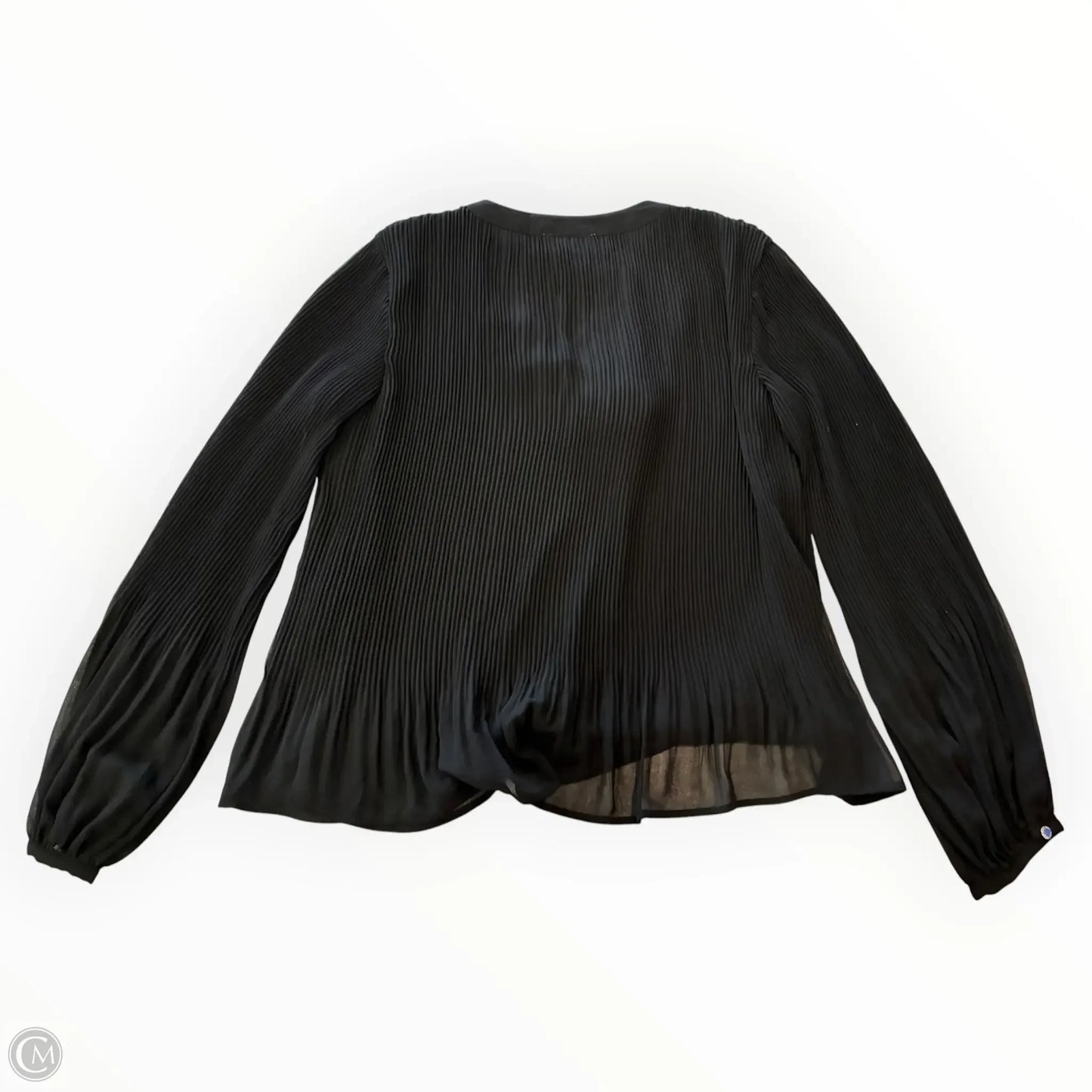 Blouse Long Sleeve By Calvin Klein In Black, Size: S