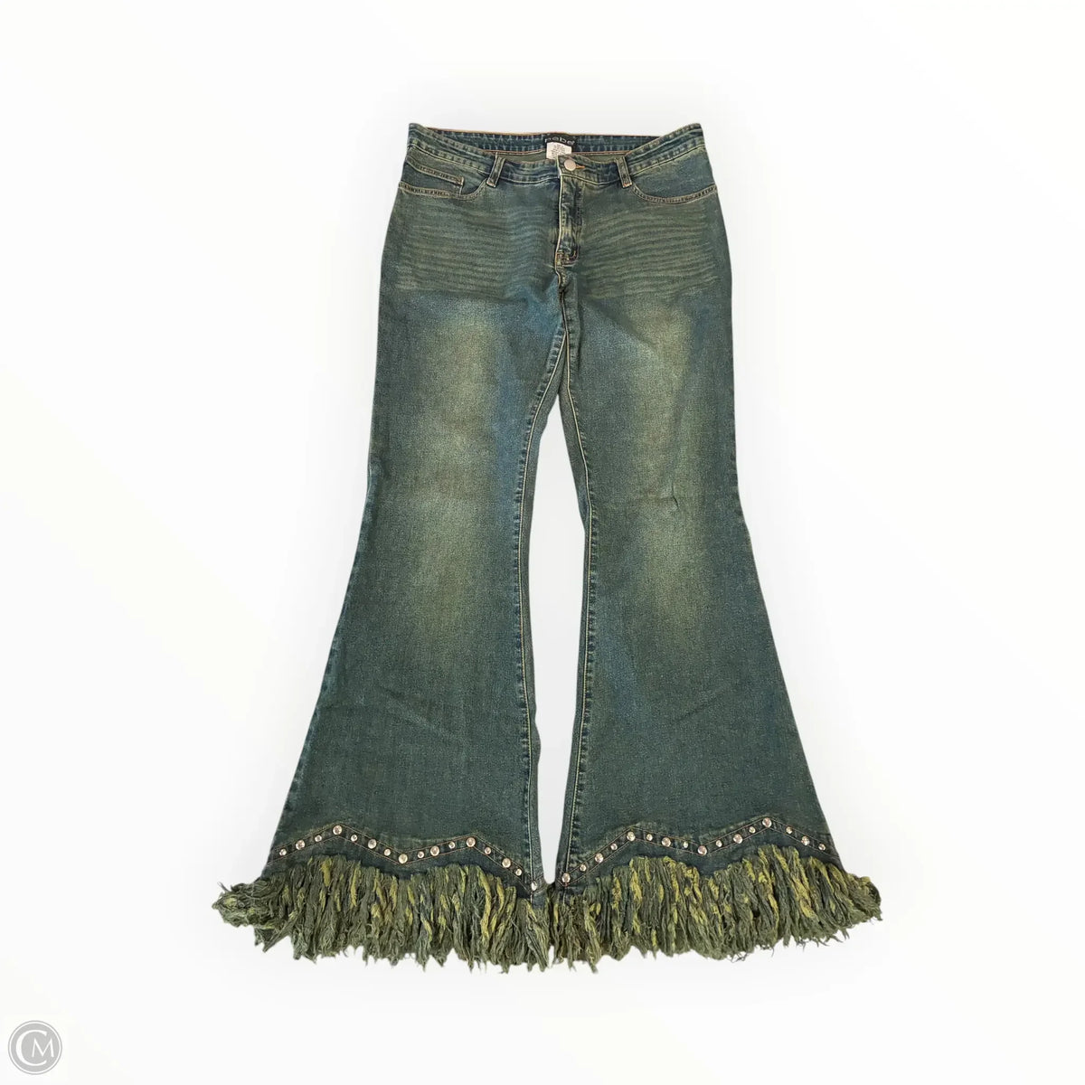 Jeans Flared By Bebe In Blue Denim, Size: 10