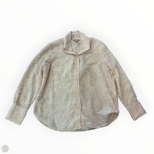 Blouse Long Sleeve By H&m In Pink, Size: M