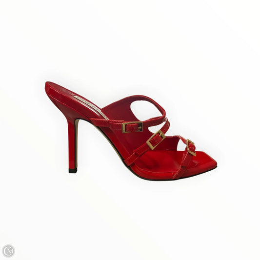 Sandals Heels Stiletto By Steve Madden In Red, Size: 8.5