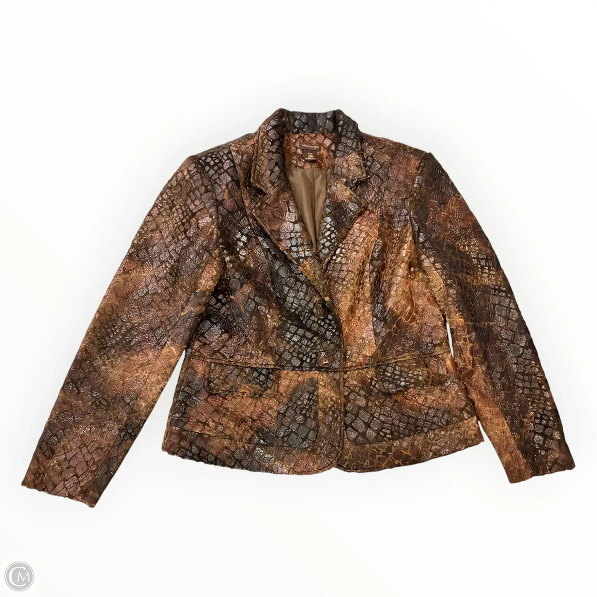 Blazer By Multiples In Brown, Size: L