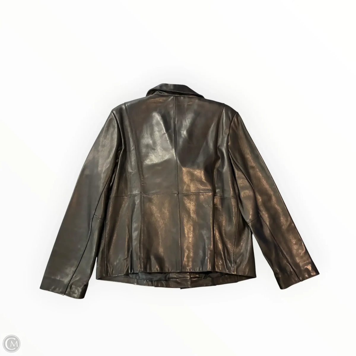 Jacket Leather By Gallery In Black, Size: Xl