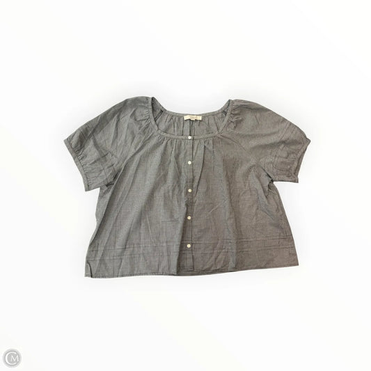 Top Short Sleeve By Loft In Black & White, Size: Xl
