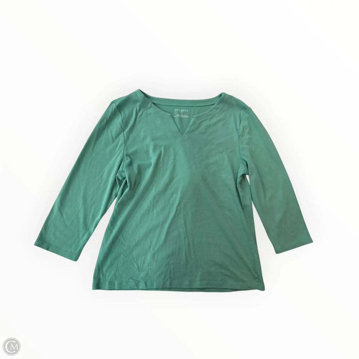 Top Long Sleeve Basic By Talbots In Green, Size: Xl