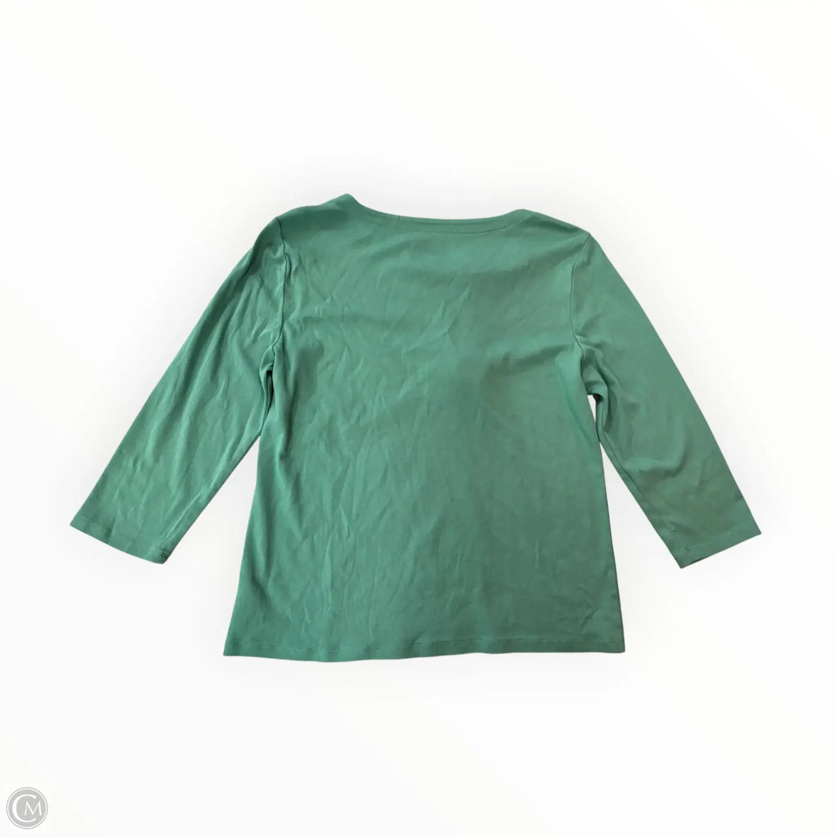 Top Long Sleeve Basic By Talbots In Green, Size: Xl