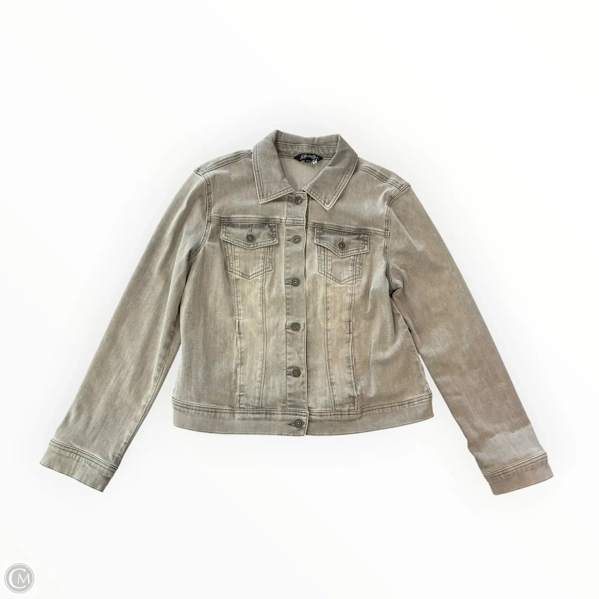 Jacket Denim By Charlie B In Grey, Size: M