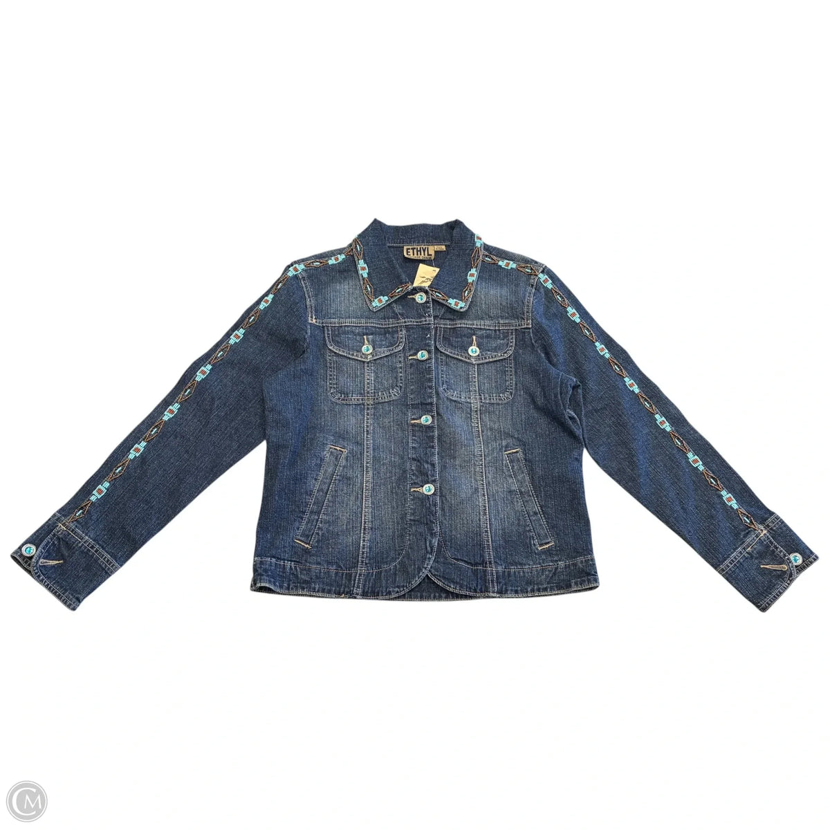 Jacket Denim By Ethyl In Blue Denim, Size: S