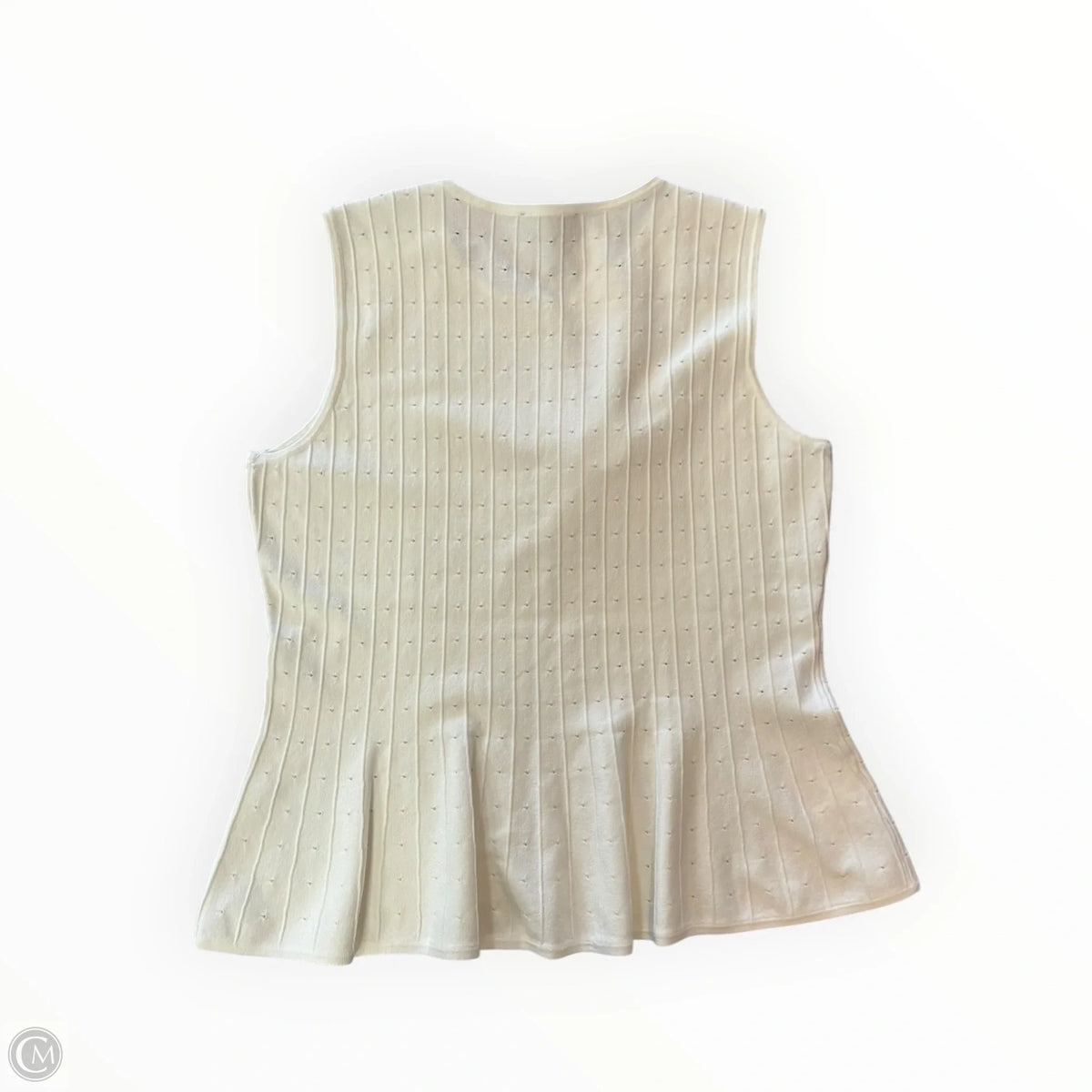 Top Sleeveless Basic By Ann Taylor In White, Size: L