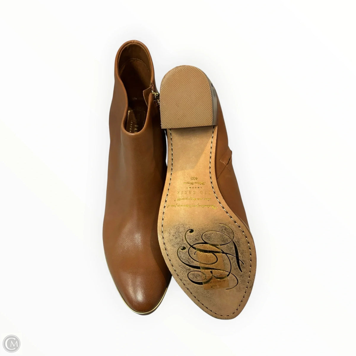 Boots Ankle Heels By Ted Baker In Brown, Size: 9.5