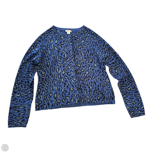Sweater Cardigan Cashmere By Harolds In Blue, Size: Xl