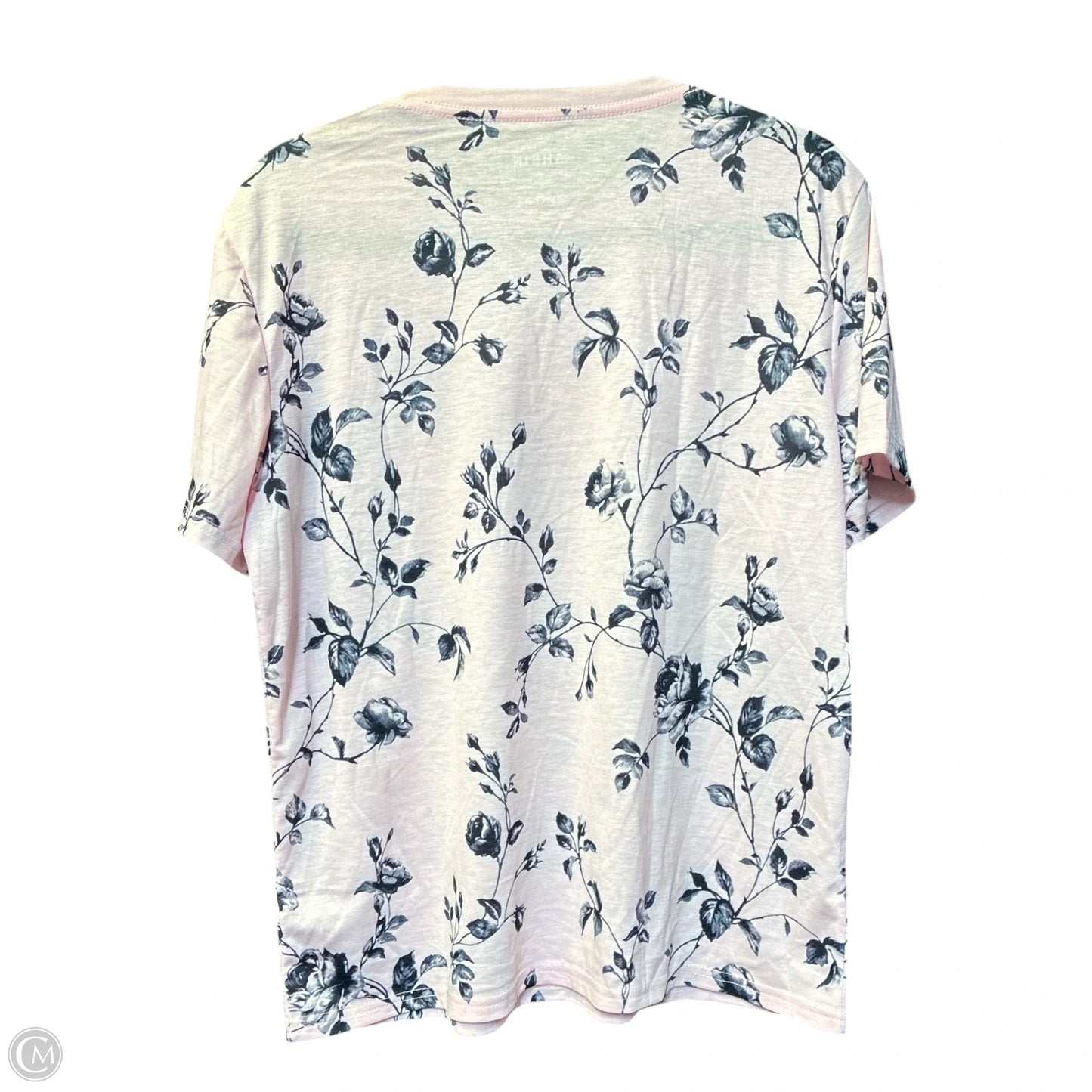 Top Short Sleeve By Shein In Pink, Size: L