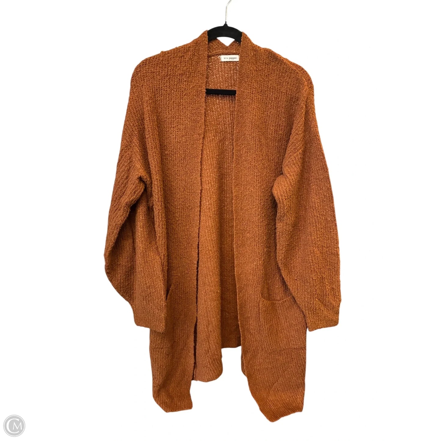Sweater Cardigan By Blu Pepper In Tan, Size: L