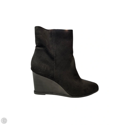 Boots Ankle Heels By Bamboo In Black, Size: 10