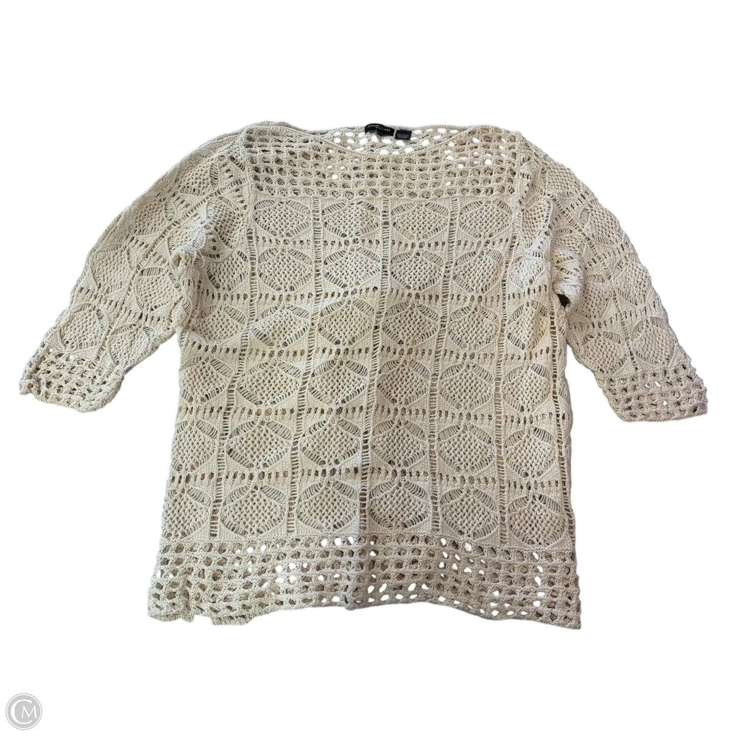 Top 3/4 Sleeve By Jeanne Pierre In Beige, Size: 2x