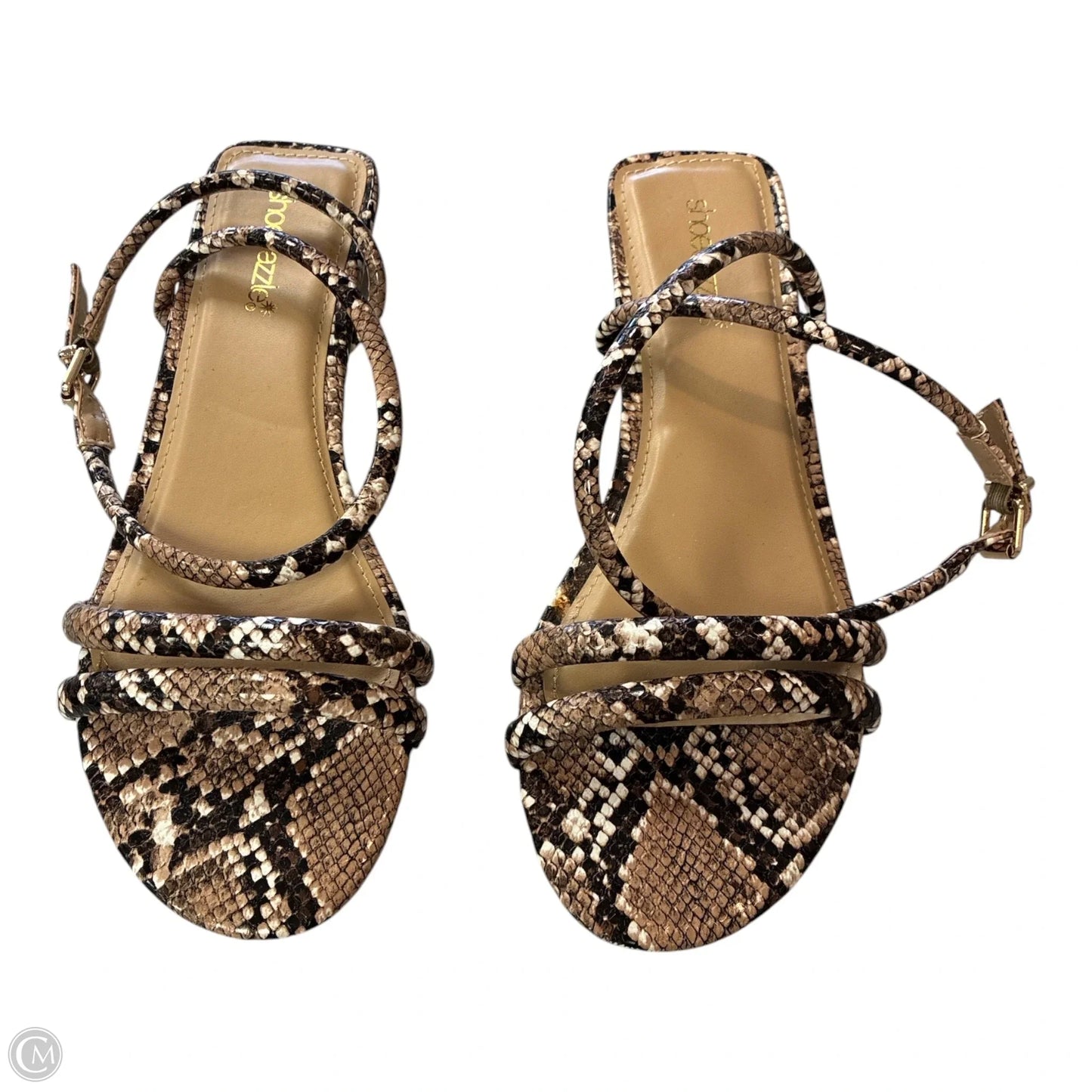 Sandals Flats By Shoedazzle In Snakeskin Print, Size: 7.5