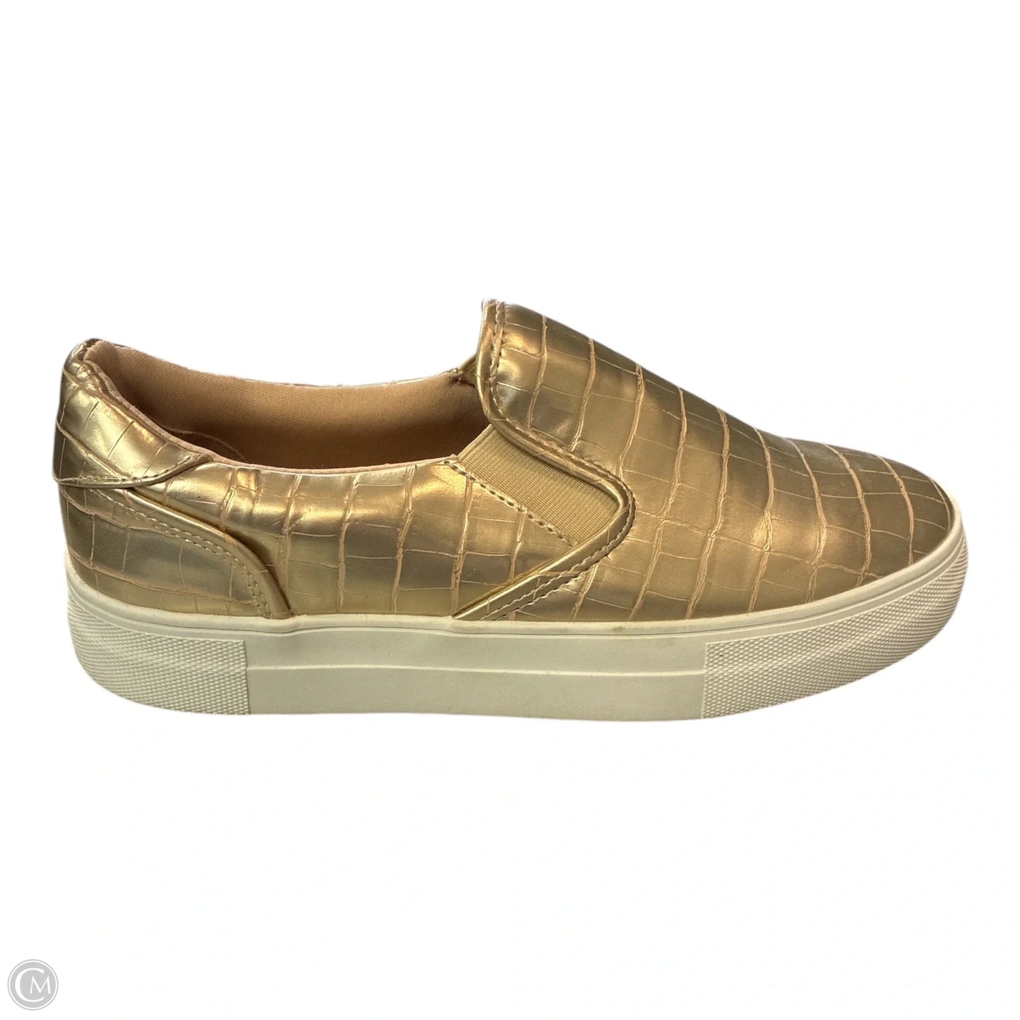 Shoes Sneakers By Justfab In Gold, Size: 7.5