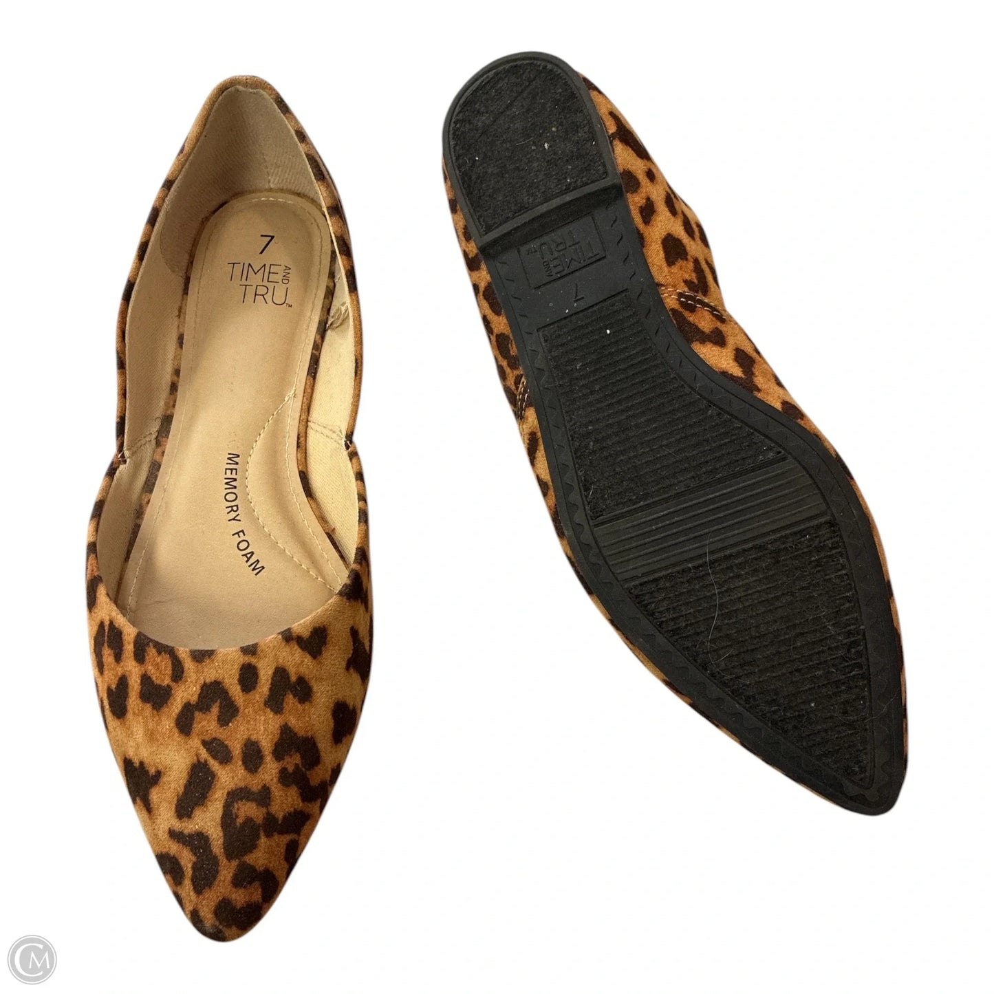 Shoes Flats By Time And Tru In Animal Print, Size: 7