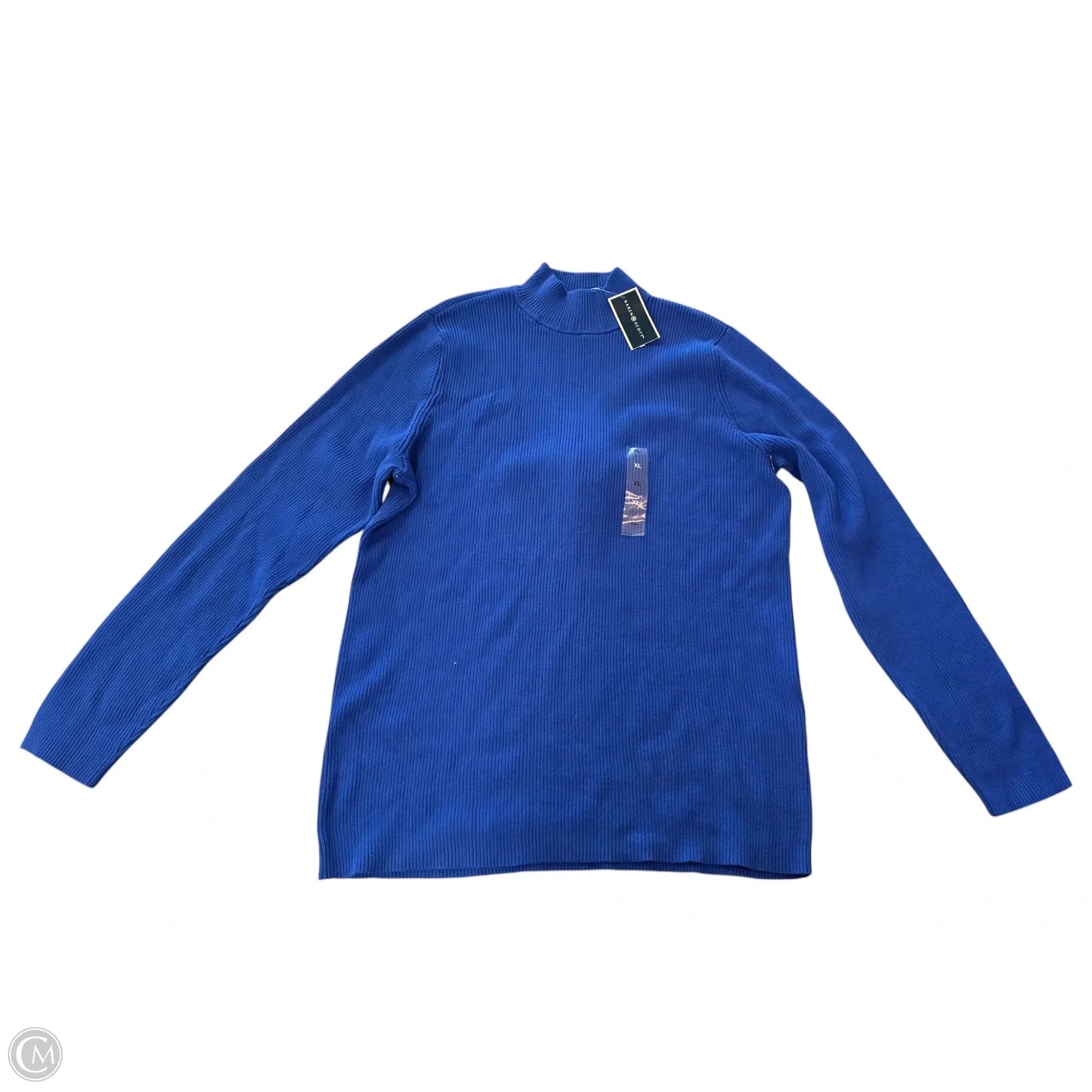 Sweater By Karen Scott In Blue, Size: Xl