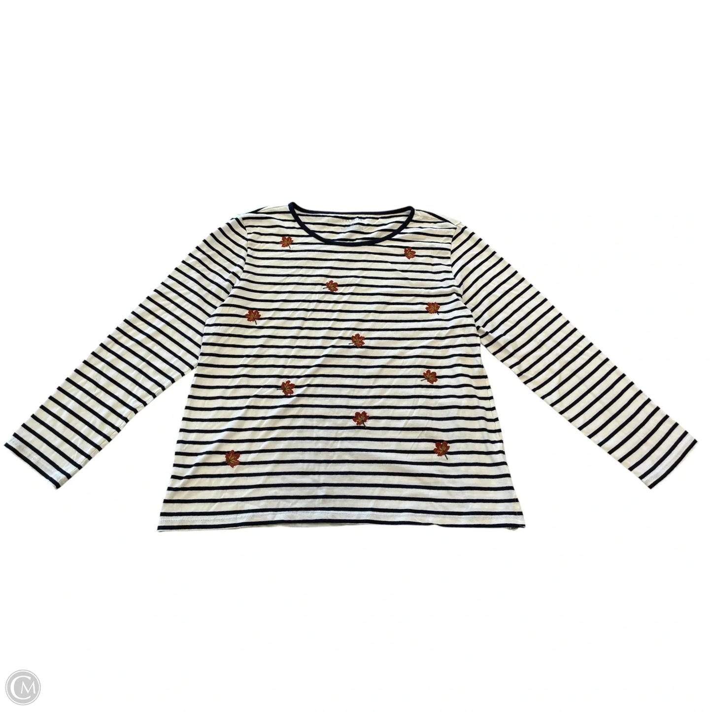Top Long Sleeve By Talbots In Striped Pattern, Size: Xlp