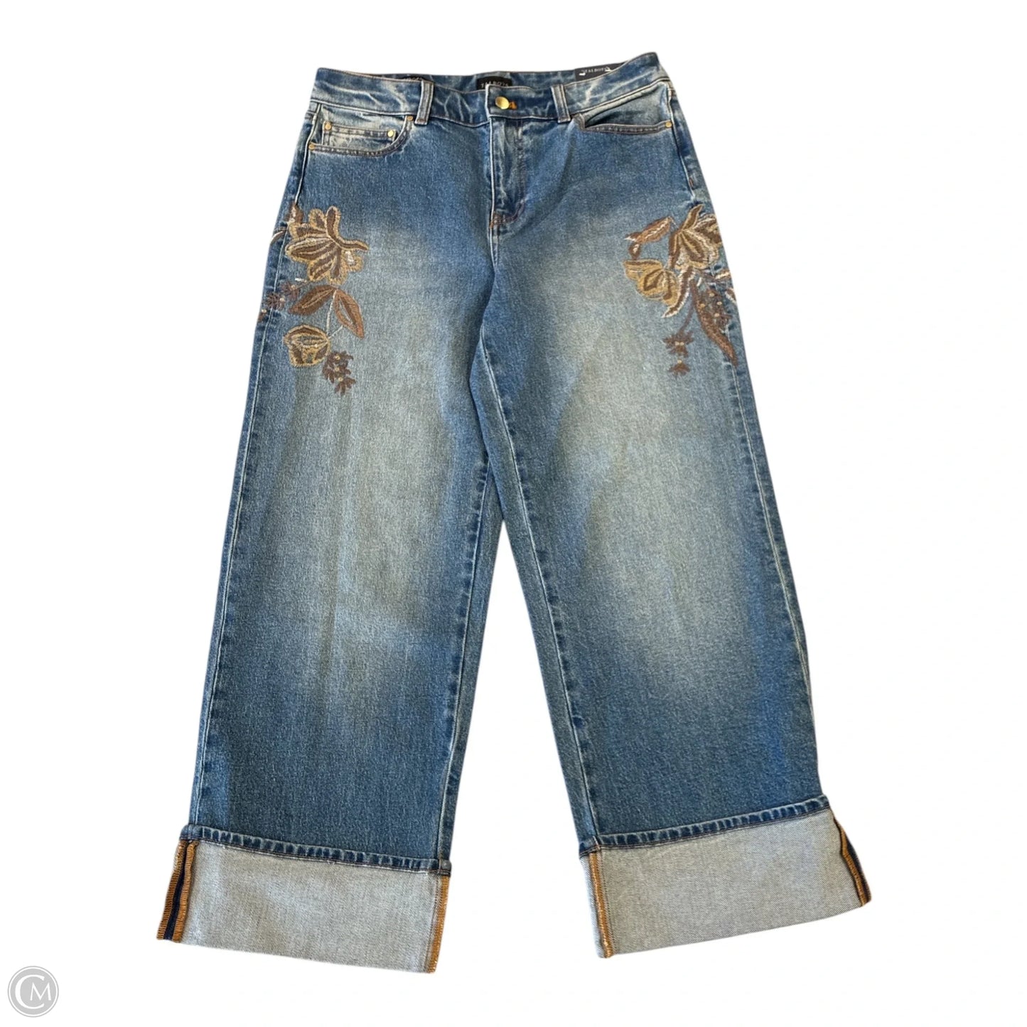 Jeans Wide Leg By Talbots In Blue Denim, Size: 8