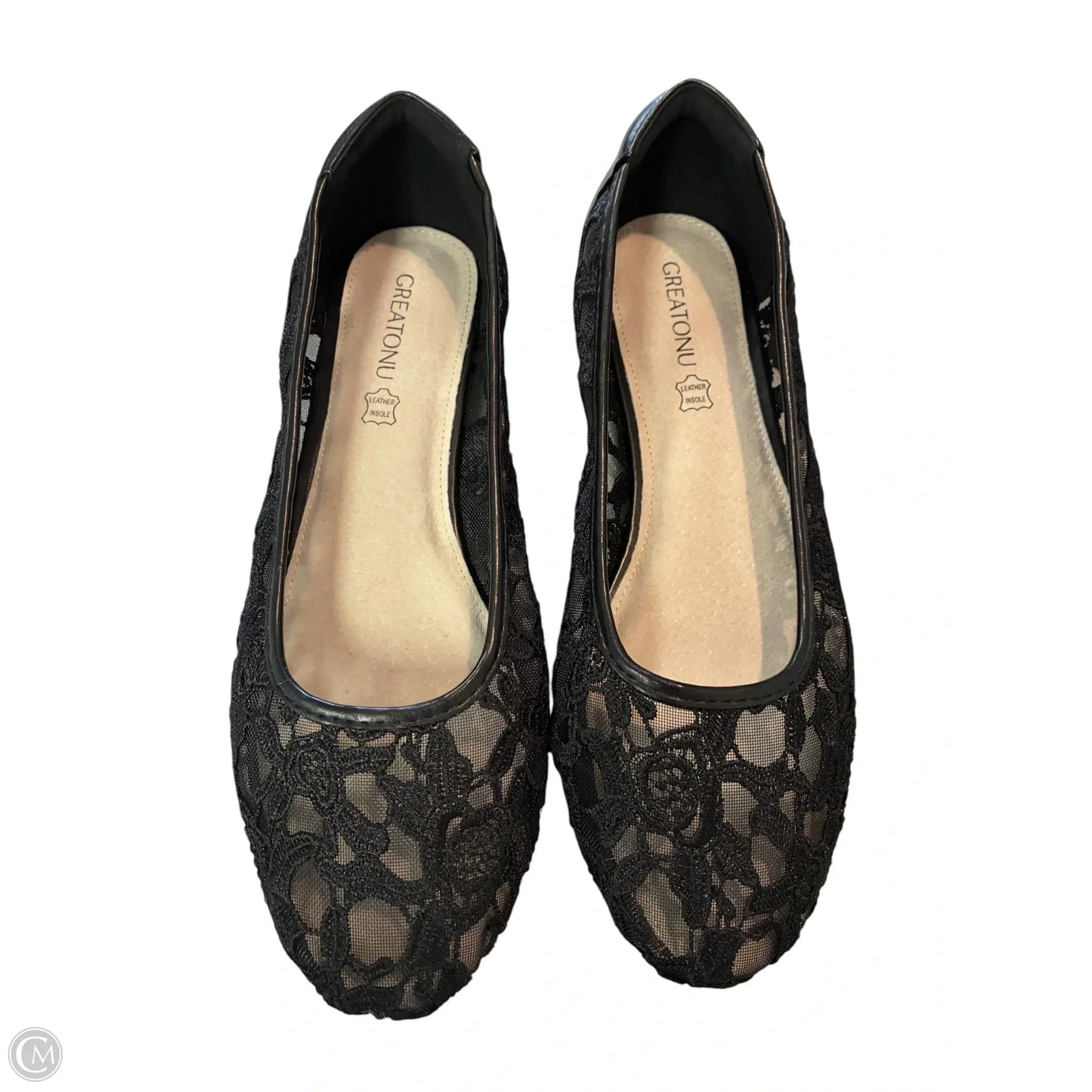 Shoes Flats By Clothes Mentor In Black, Size: 8.5