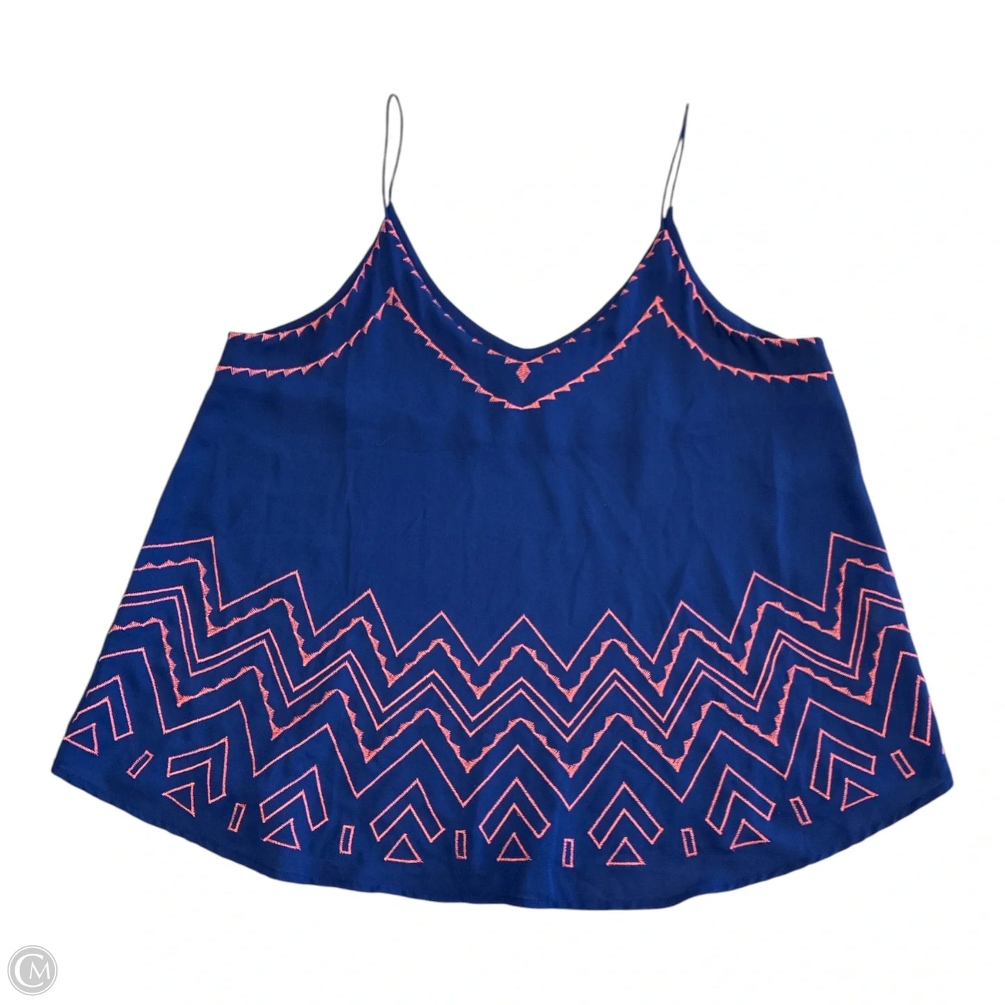 Tank Top By E&m In Blue & Pink, Size: M