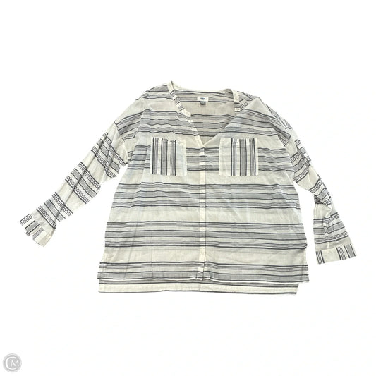 Top Long Sleeve By Old Navy In Striped Pattern, Size: Xxl