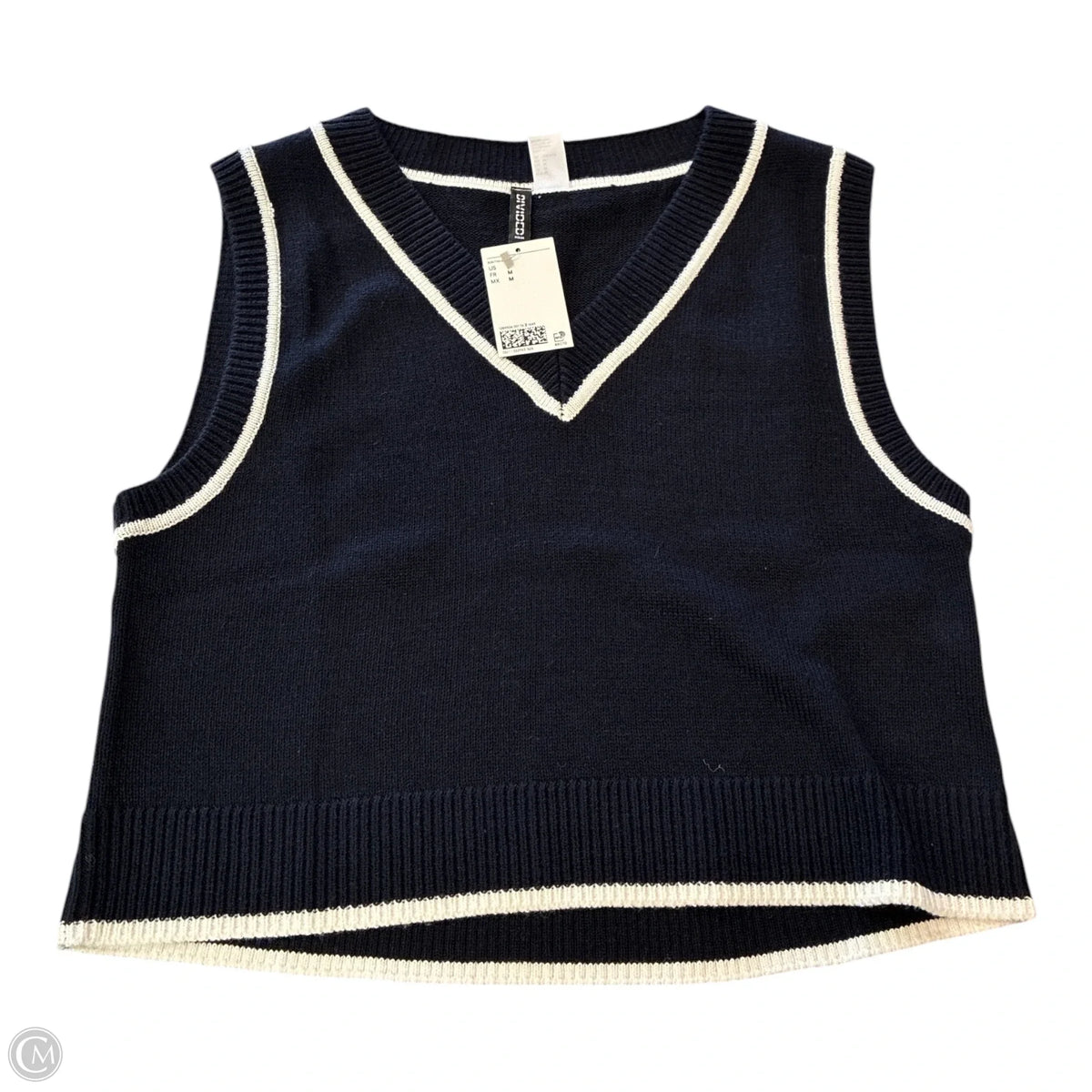 Vest Sweater By Divided In Navy, Size: M